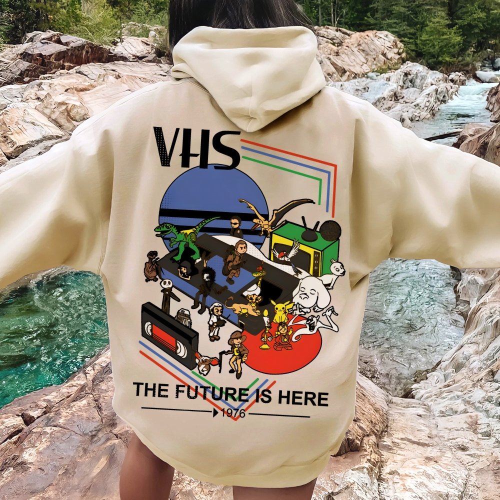 The Future Is Here Printed Back Unisex Cotton Hoodie