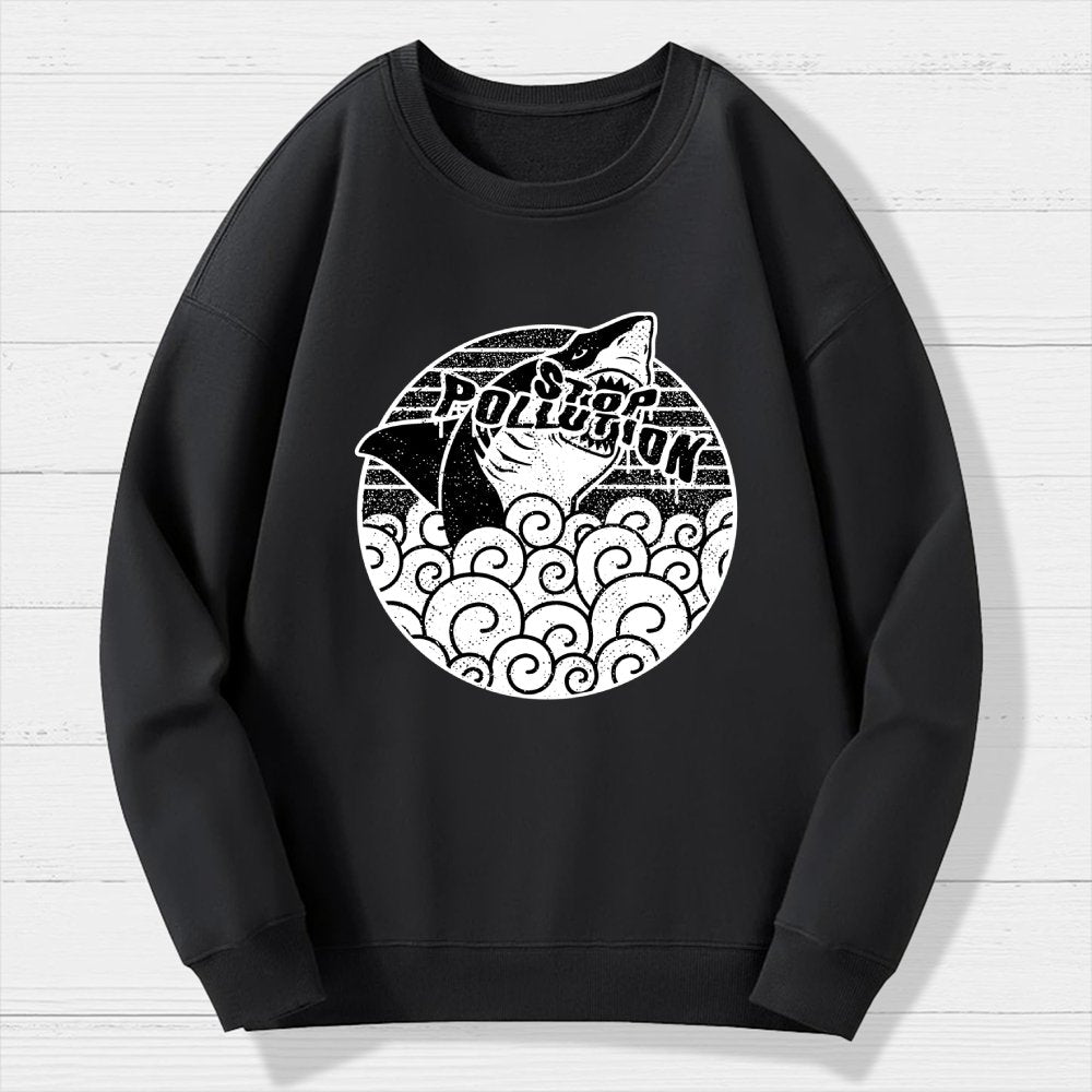 Stop pollution Geek Cotton Sweatshirt