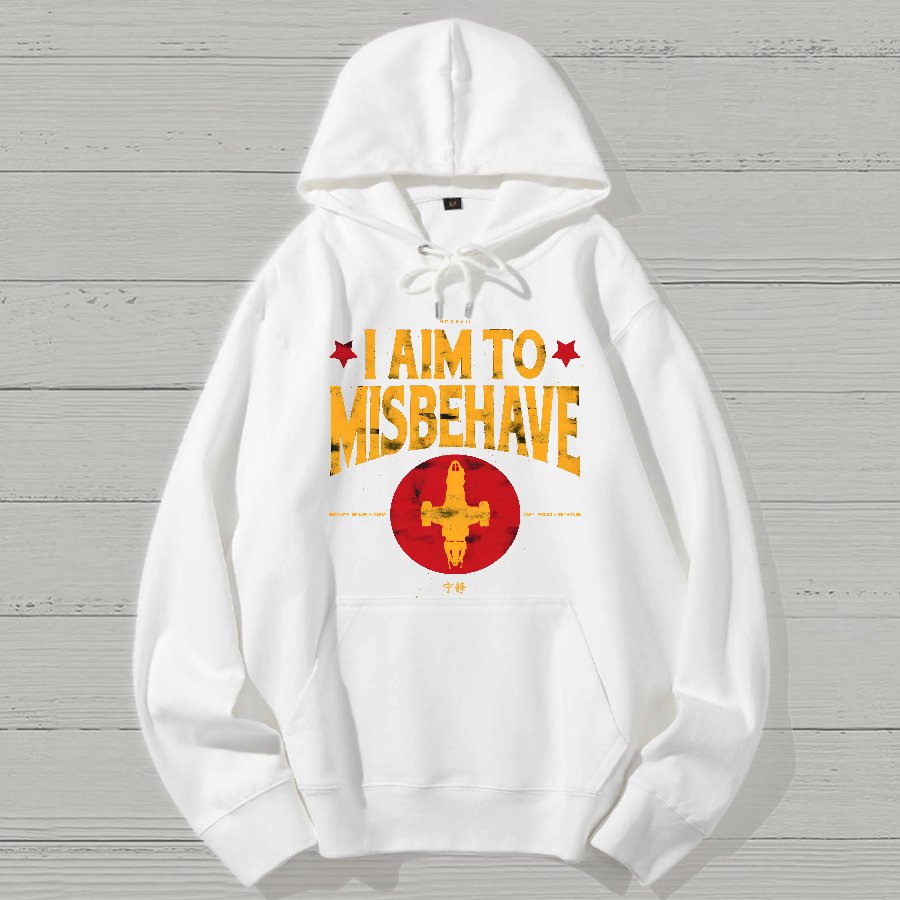 I Aim To Misbehave Geek Cotton Hoodie