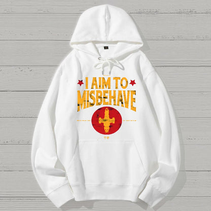 I Aim To Misbehave Geek Cotton Hoodie