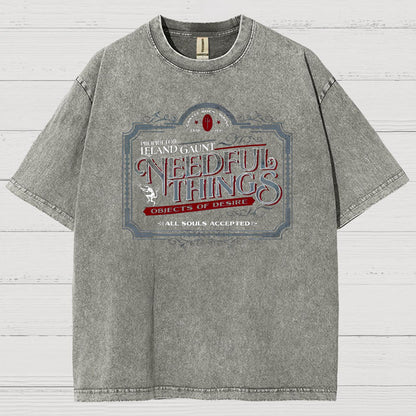 Needful Things Gothic Horror Graphic Vintage Distressed T-shirt