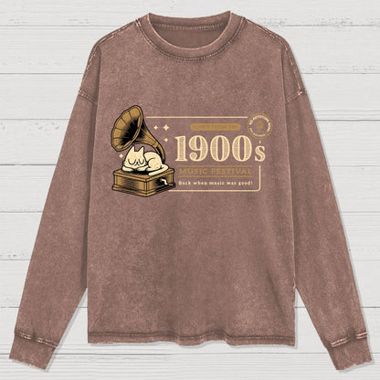 1900s Music Festival Washed Long Sleeve Tee 2509001398