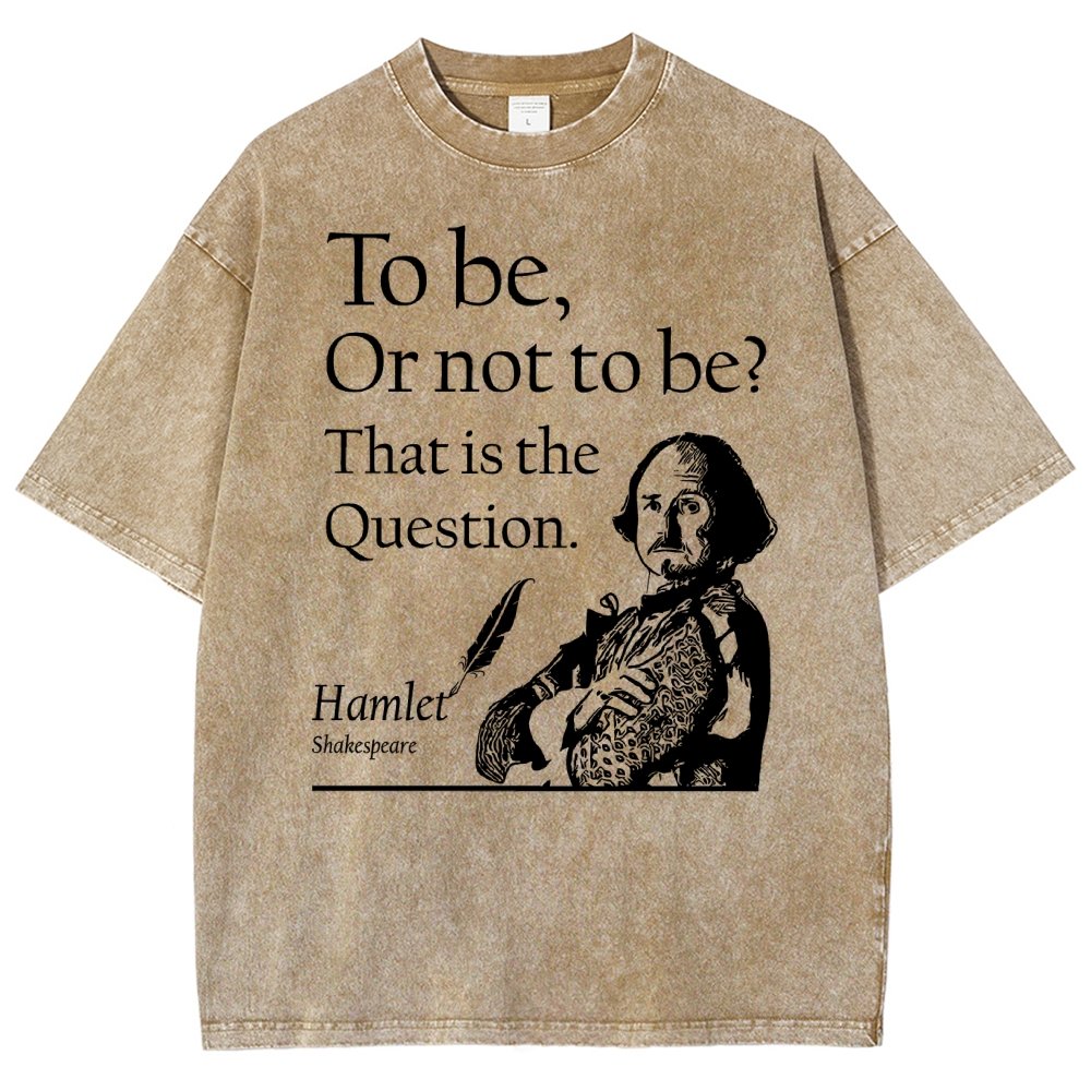 To Be Or Not To Be  Hamlet, Shakespeare Vintage Distressed T-shirt