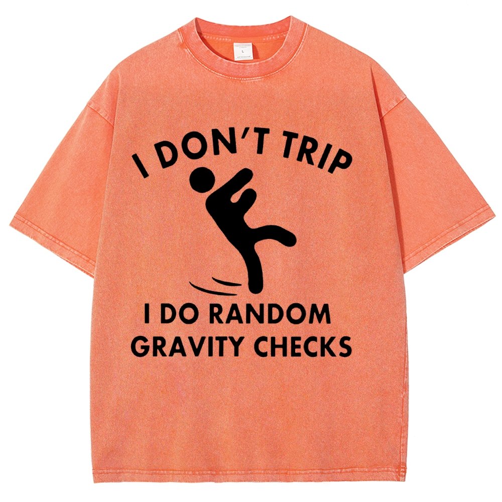 Random Gravity Checks Funny Vintage Distressed T-shirt