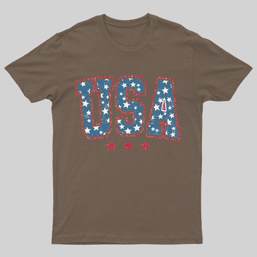 USA  Stars and Stripes Geeky T-Shirt