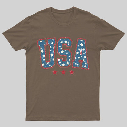 USA  Stars and Stripes Geeky T-Shirt