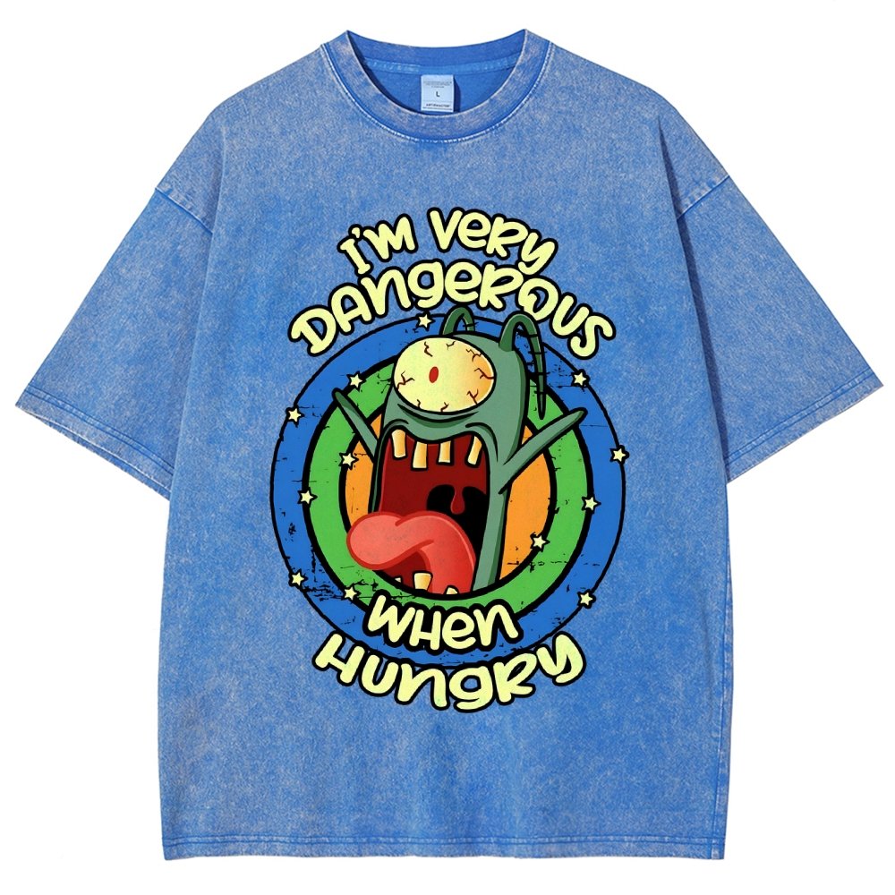 Very Dangerous When Hungry Vintage Distressed T-shirt
