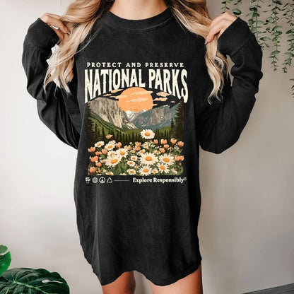 National Parks Washed Long Sleeve Tee