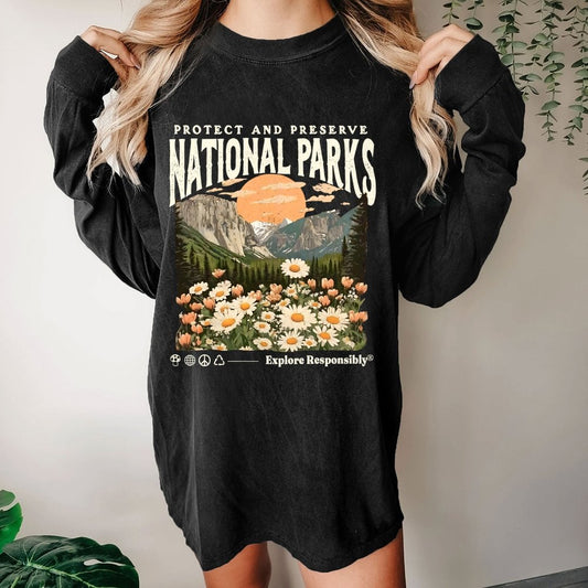National Parks Washed Long Sleeve Tee