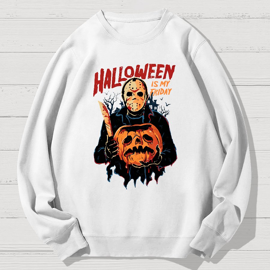 Halloween Is My Friday Geek Cotton Sweatshirt