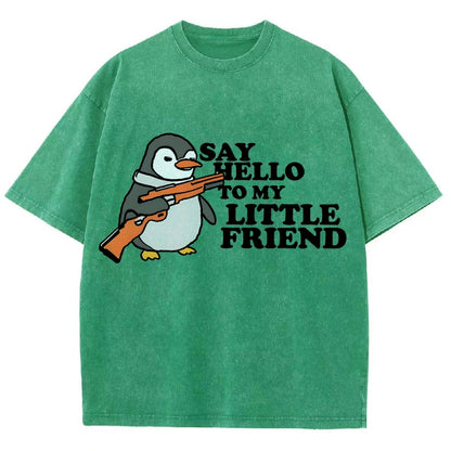 Say Hello To My Little Friend! Vintage Distressed T-shirt