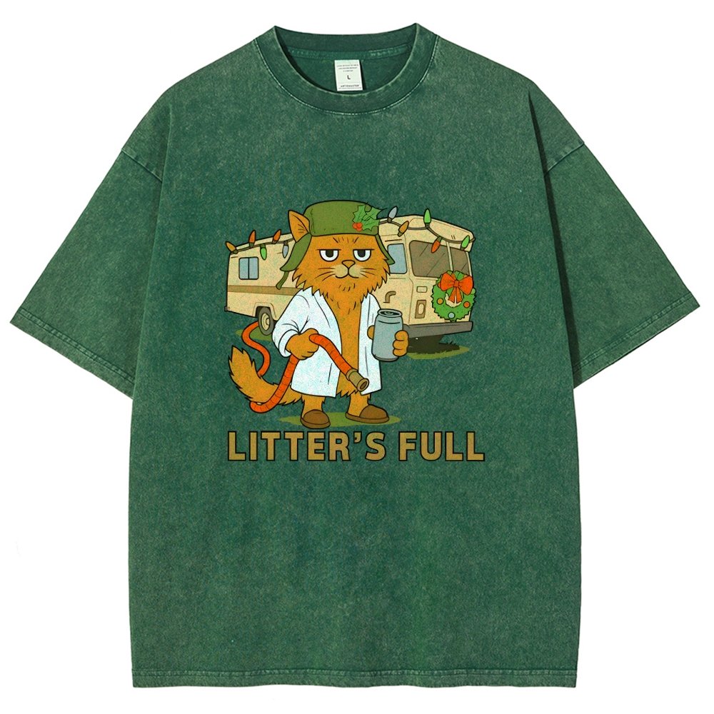 Christmas Shitters Full Cat Vintage Distressed T-shirt