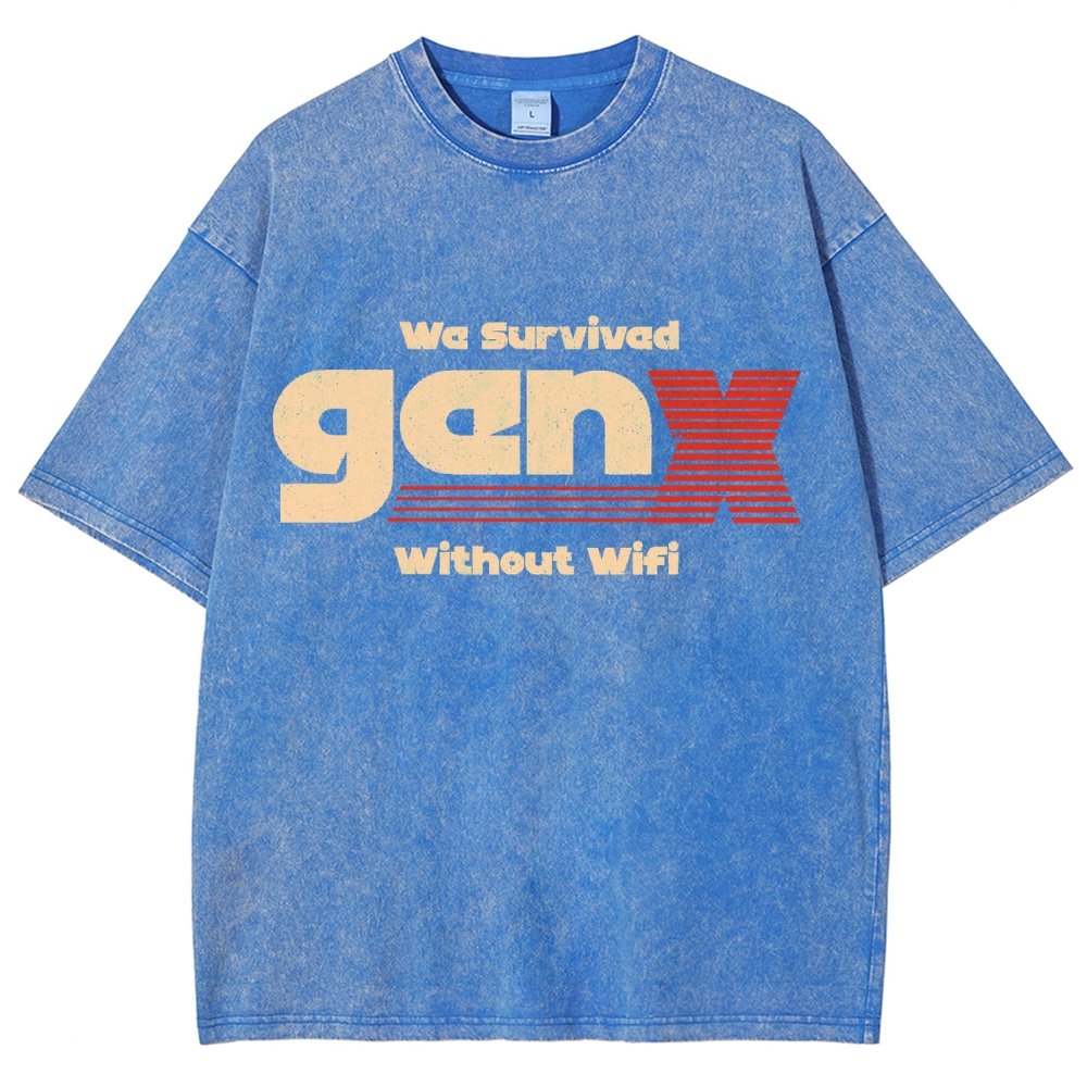 We Survived Without Wifi Vintage Distressed T-shirt