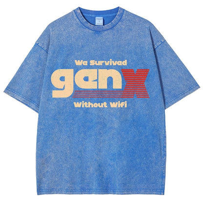 We Survived Without Wifi Vintage Distressed T-shirt