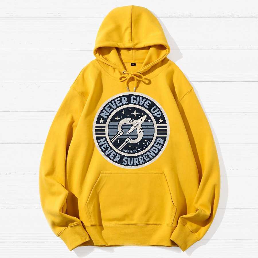 Never Give Up Never Surrender! Geek Cotton Hoodie