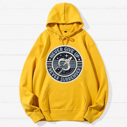 Never Give Up Never Surrender! Geek Cotton Hoodie