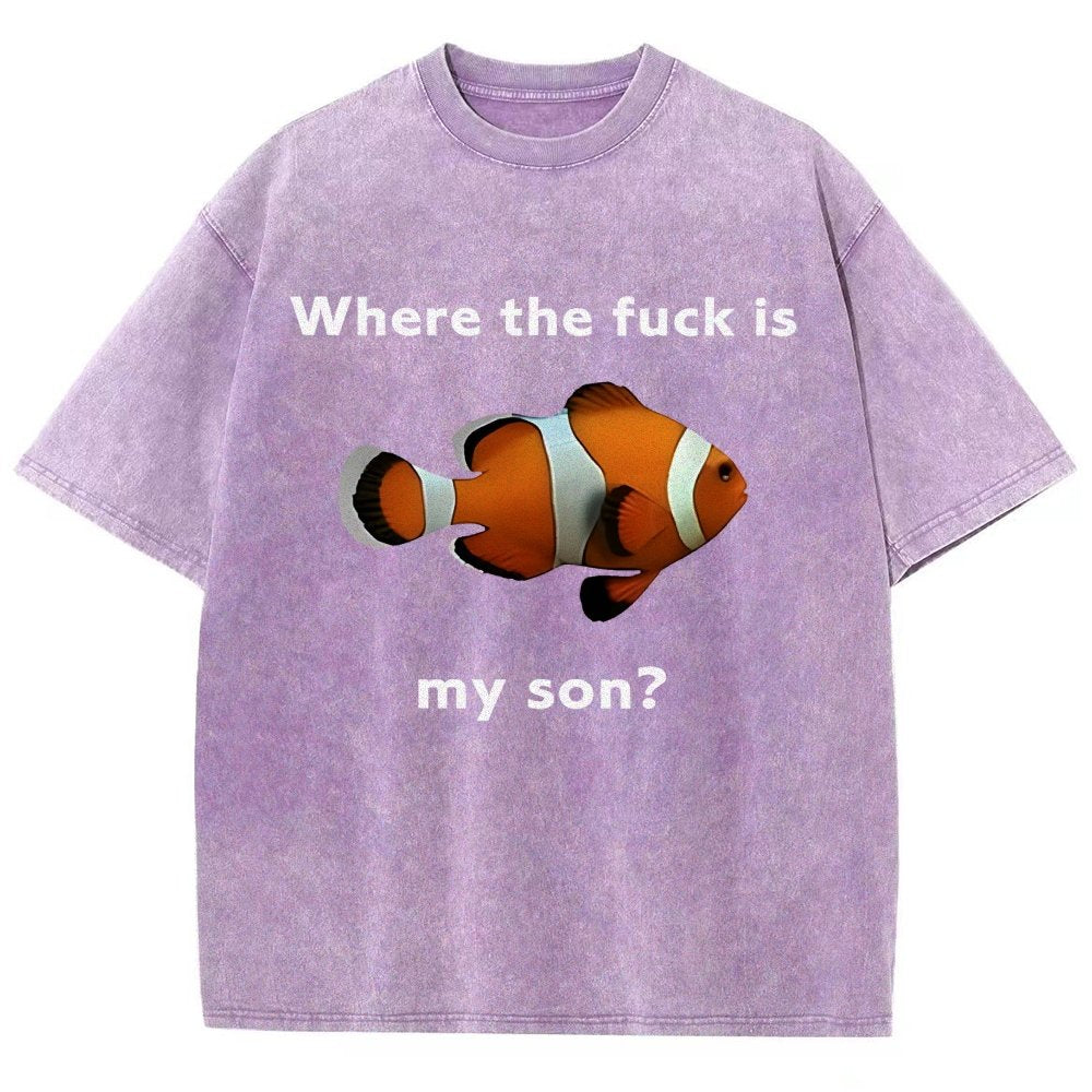 Fish Looking For Son Vintage Distressed T-shirt