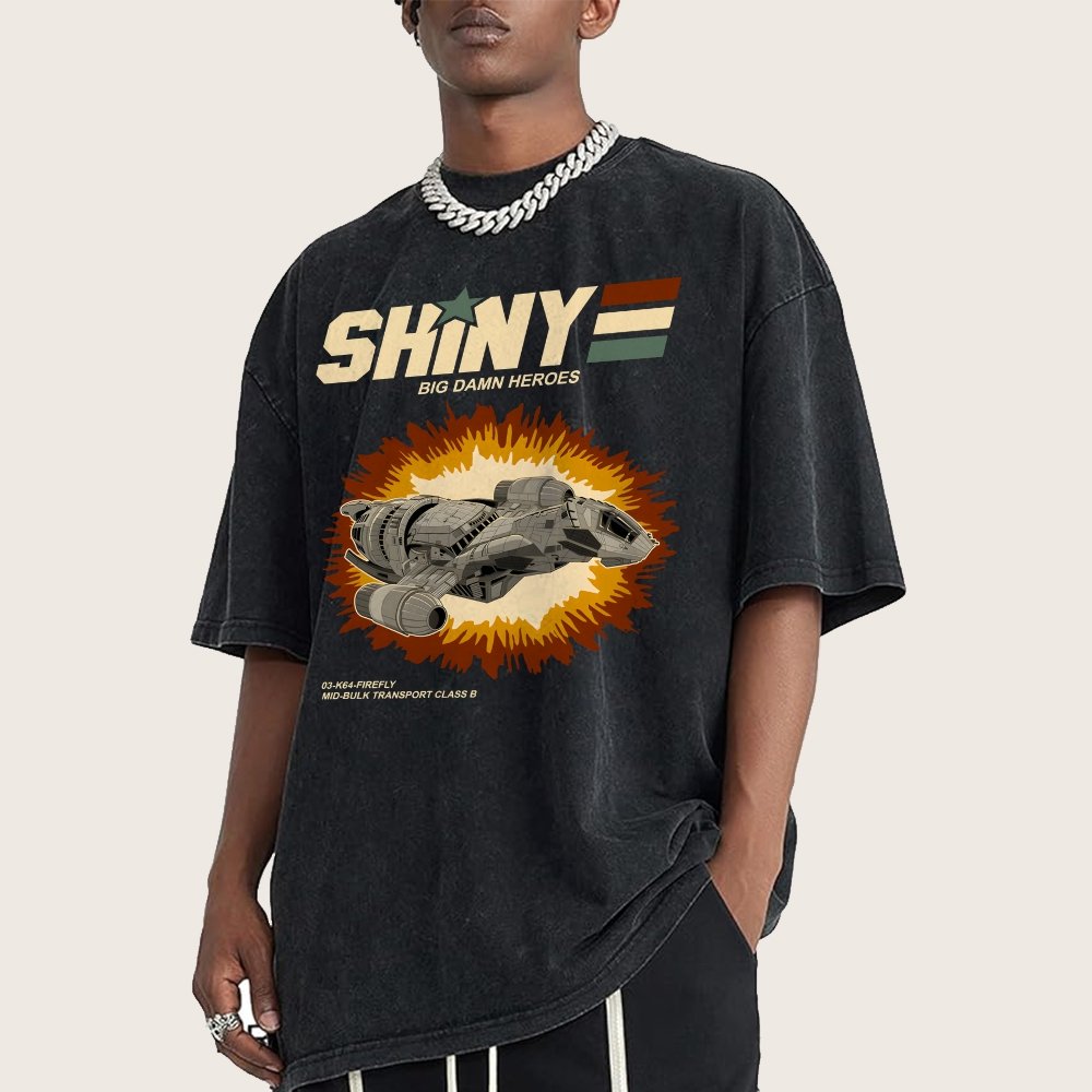 Shiny Heroes Vintage Distressed T-shirt