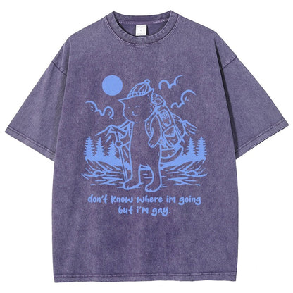 Don't Know Where I'm Going But I'm Gay Vintage Distressed T-shirt