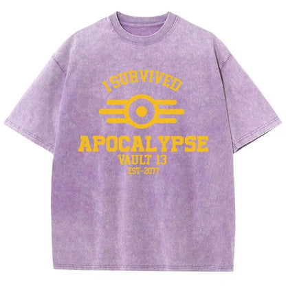 I Survived Apocalypse Vintage Distressed T-shirt