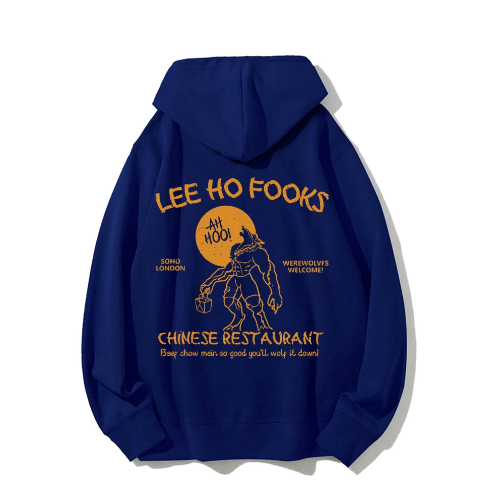 Lee Ho Fooks Chinese Restaurant Printed Back Unisex Cotton Hoodie
