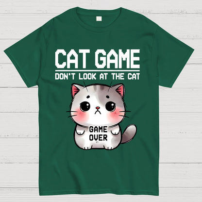 Funny Cat Game-Game Over Geek T-Shirt
