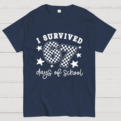 I Survived 67 Days of School Geek T-Shirt