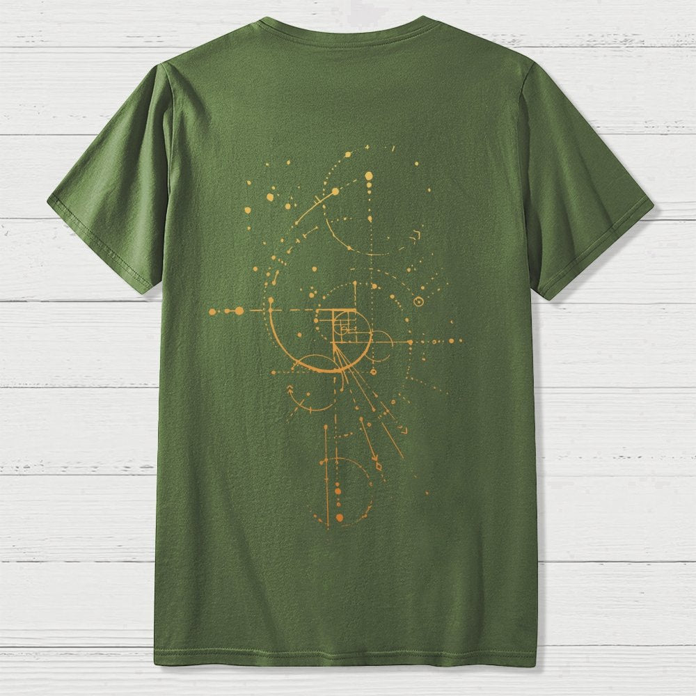 Fibonacci Nerdy  Back Printing Geek T-Shirt