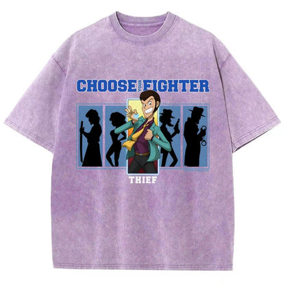 Choose Your Fighter Thief Vintage Distressed T-shirt