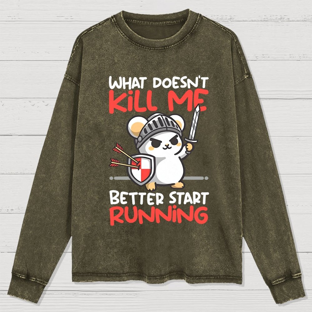 Knight mouse Washed Long Sleeve Tee