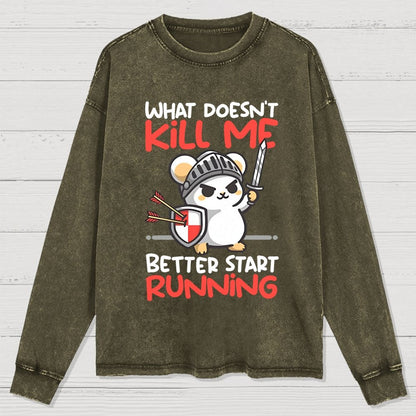 Knight mouse Washed Long Sleeve Tee