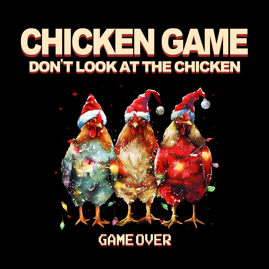 Chicken Game Christmas Geek T-Shirt