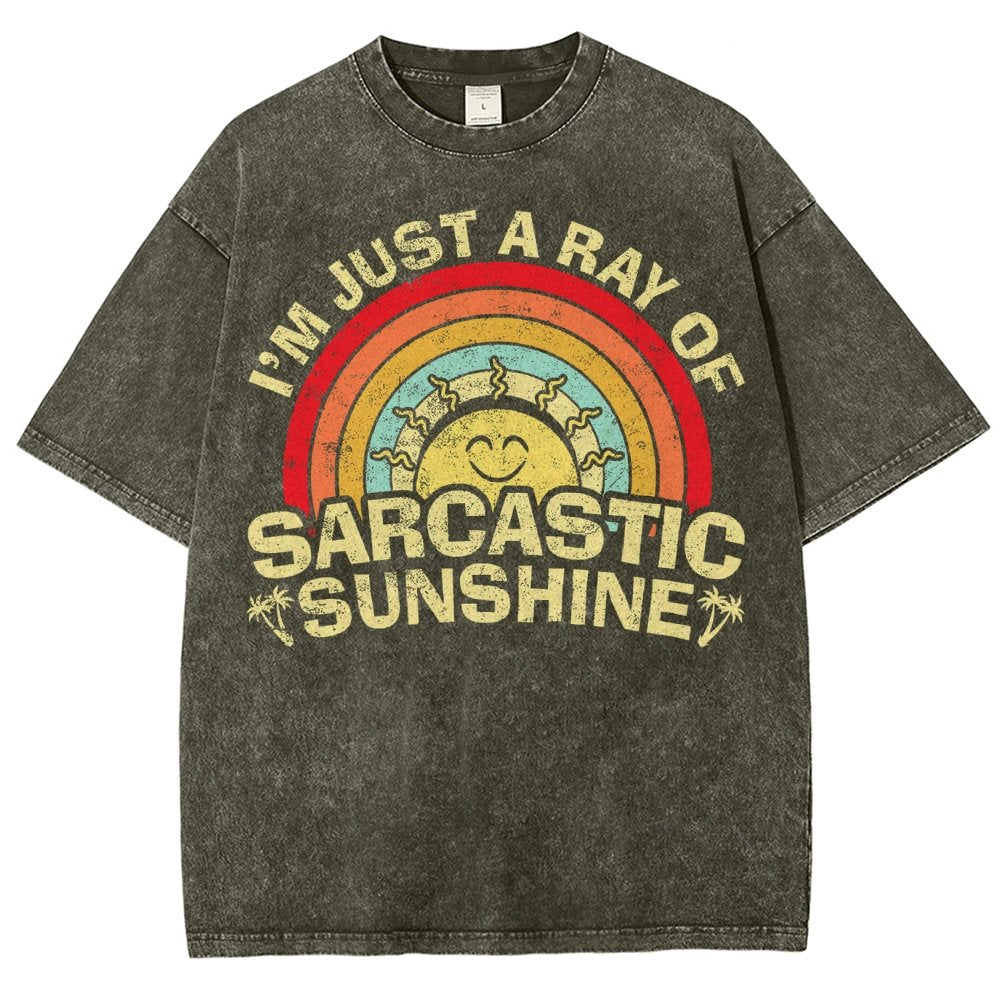 I'm Just A Ray Of Sarcastic Sunshine Funny Vintage Distressed T-shirt