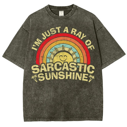 I'm Just A Ray Of Sarcastic Sunshine Funny Vintage Distressed T-shirt