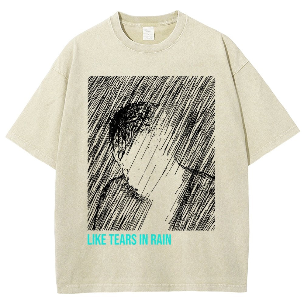 Like Tears In Rain Vintage Distressed T-shirt