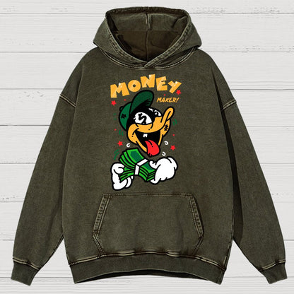 Money Maker！Sarcasm Vintage Distressed Hoodie
