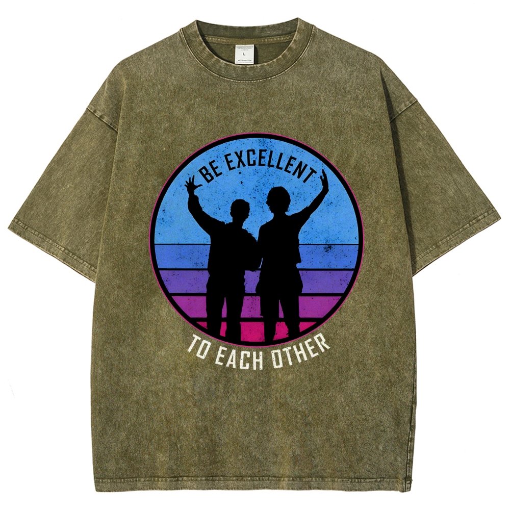 Be Excellent To Each Other 80s Vintage Distressed T-shirt