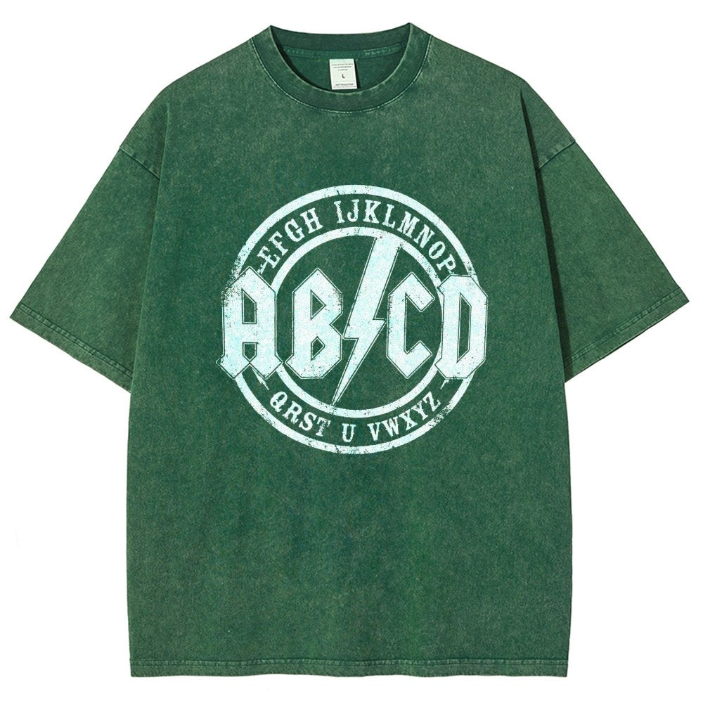 Hard Rock Alphabet Vintage Distressed T-shirt