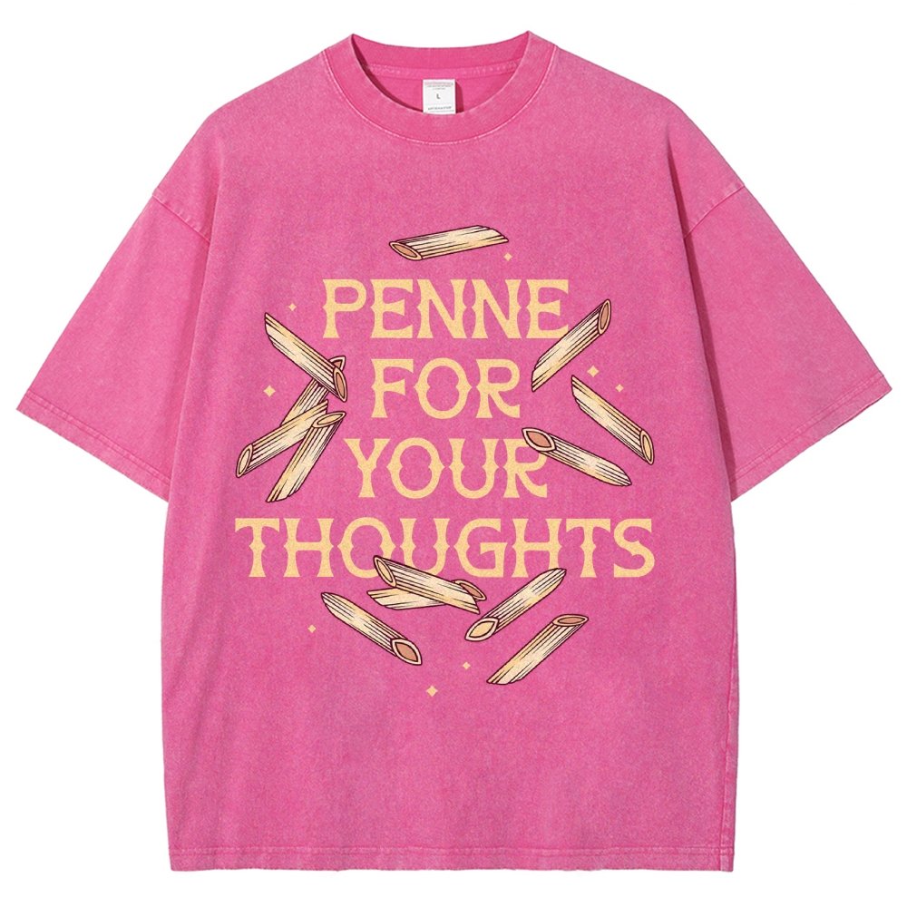 Penne For Your Thoughts Vintage Distressed T-shirt