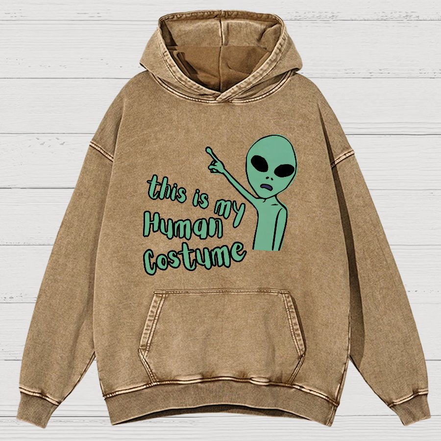This is my Human Costume Vintage Distressed Hoodie