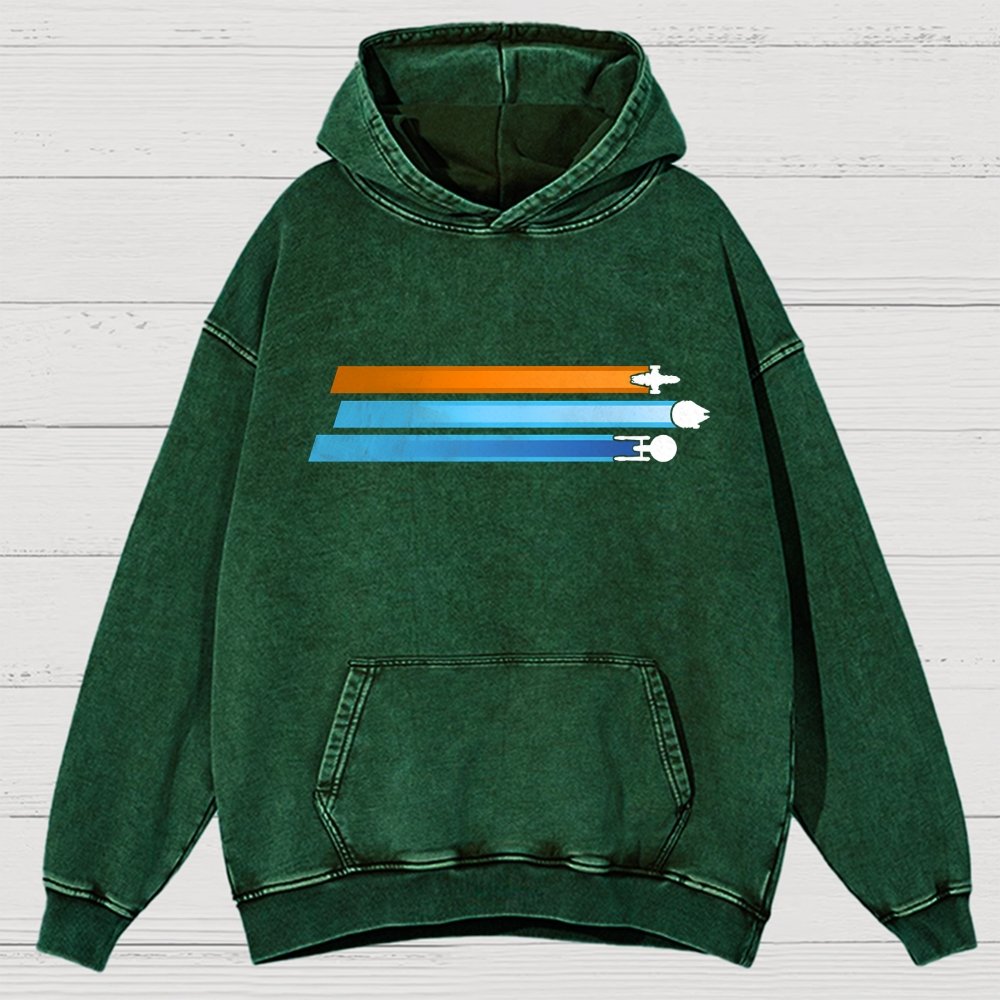 Space Racing Stripes Vintage Distressed Hoodie