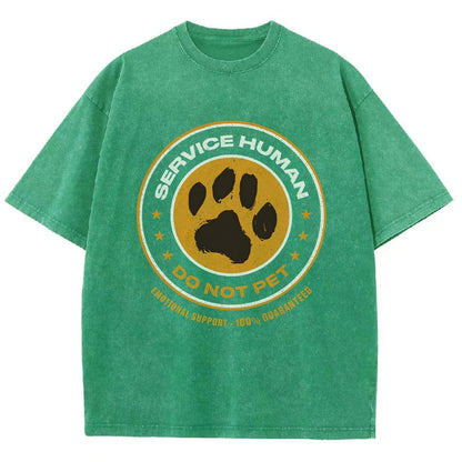 Service Human Do Not Pet Vintage Distressed T-shirt