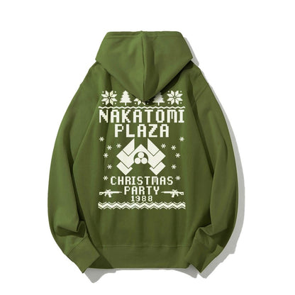 Now I Have a Machine Gun Ho-Ho-Ho Printed Back Unisex Cotton Hoodie