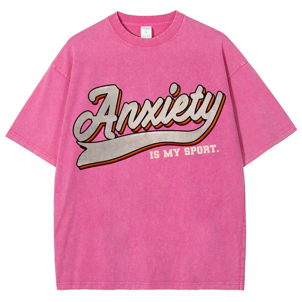 Anxiety Is My Sport Vintage Distressed T-shirt
