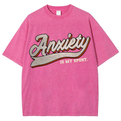 Anxiety Is My Sport Vintage Distressed T-shirt
