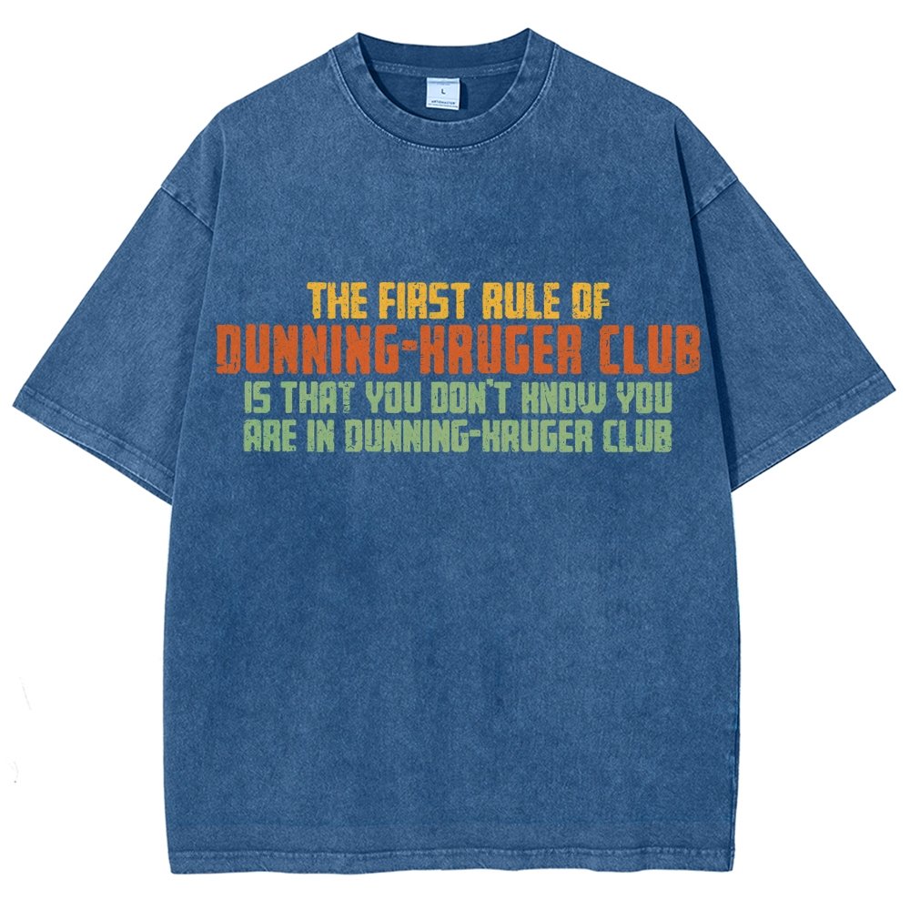 Dunning-Kruger Club Vintage Distressed T-shirt