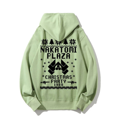 Now I Have a Machine Gun Ho-Ho-Ho Printed Back Unisex Cotton Hoodie