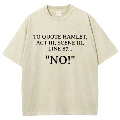 Shakespeare To Quote Hamlet Vintage Distressed T-shirt
