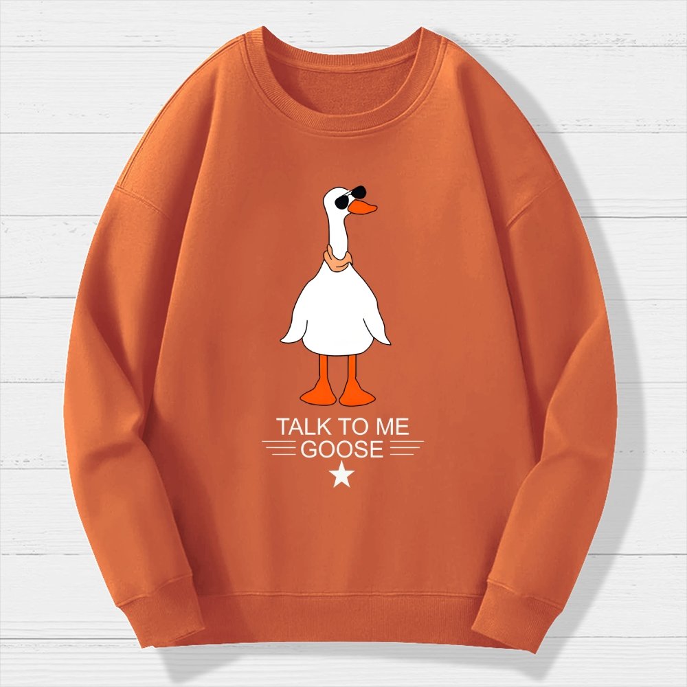Talk To Me Geek Cotton Sweatshirt
