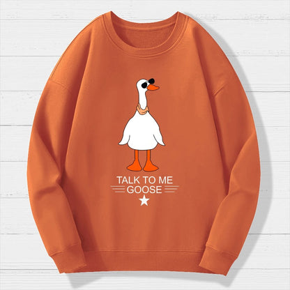 Talk To Me Geek Cotton Sweatshirt